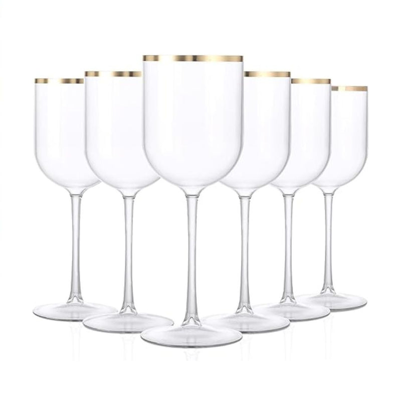 8-Pack Plastic Wine Glasses Set
