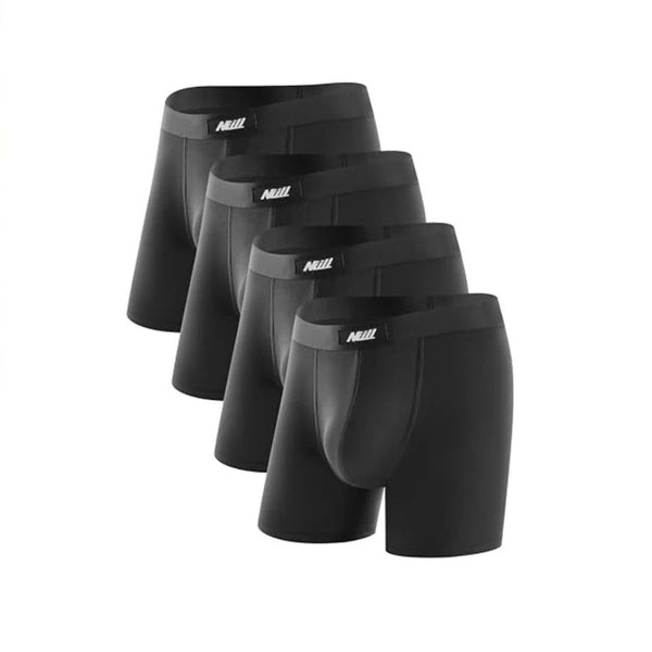 4 Pack Men's Micro Modal Boxer Briefs Supportive Pouch