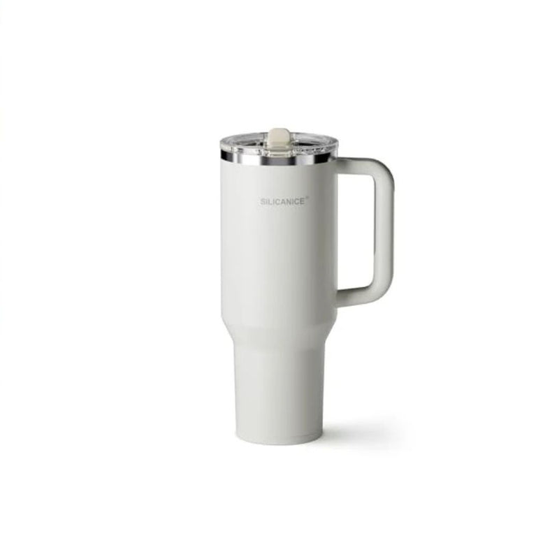 40 oz Insulated Tumbler with Handle and Straw