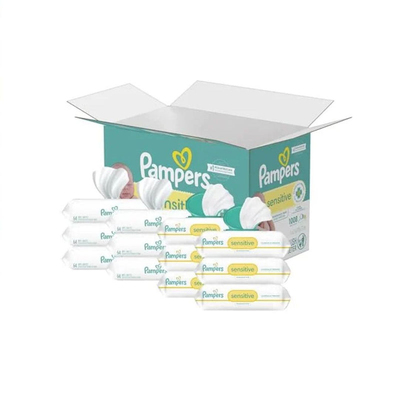12 Pack Pampers Sensitive Baby Wipes 1008 ct.