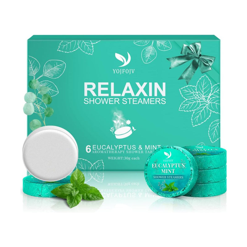 6 Pack Shower Steamers Aromatherapy Eucalyptus Menthol Bombs