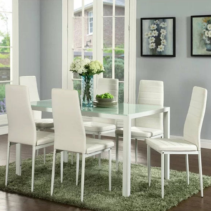 7 Piece Glass Top Dining Set