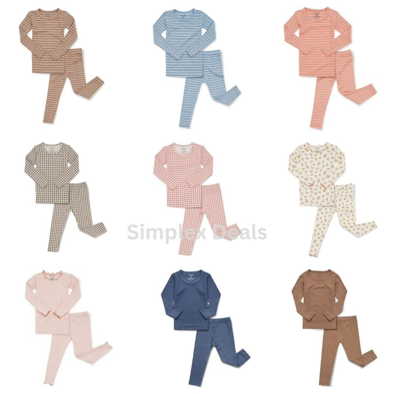 AVAUMA Kids Pajamas, Ribbed Stripped, Floral & More