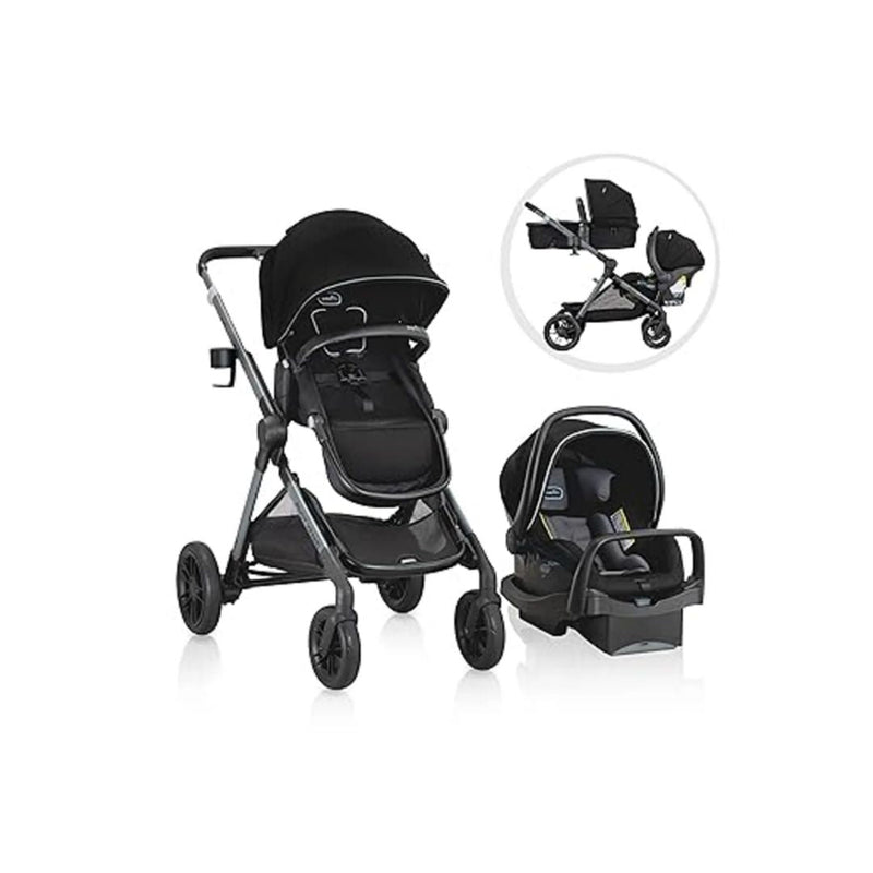 Evenflo Pivot Xpand Modular Travel System with LiteMax Infant Car Seat with Anti-Rebound Bar
