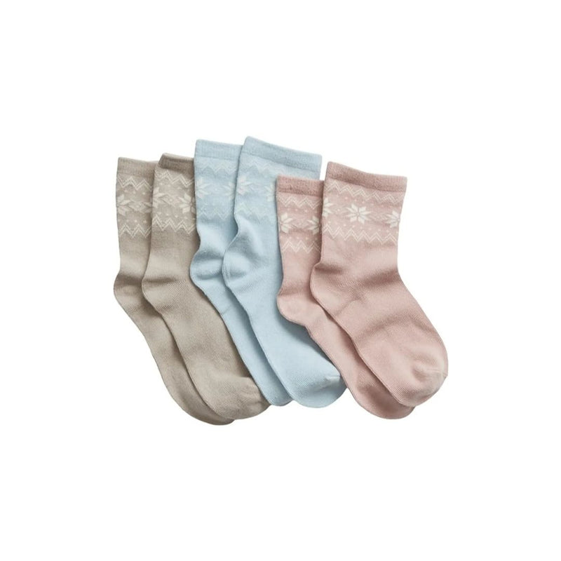 3 Pairs of GAP Girls Crew Socks, Assorted Colors