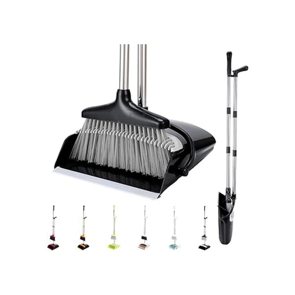Broom and Dustpan Set with Long Handle
