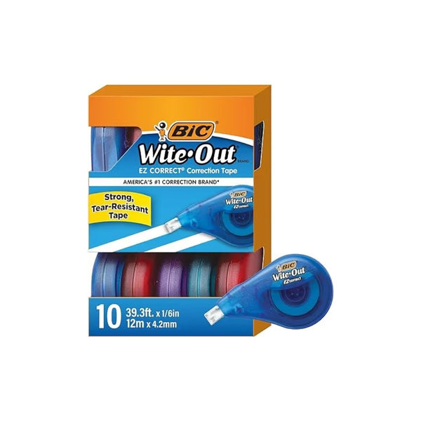 10-Count BIC Wite-Out Brand EZ Correct Correction Tape