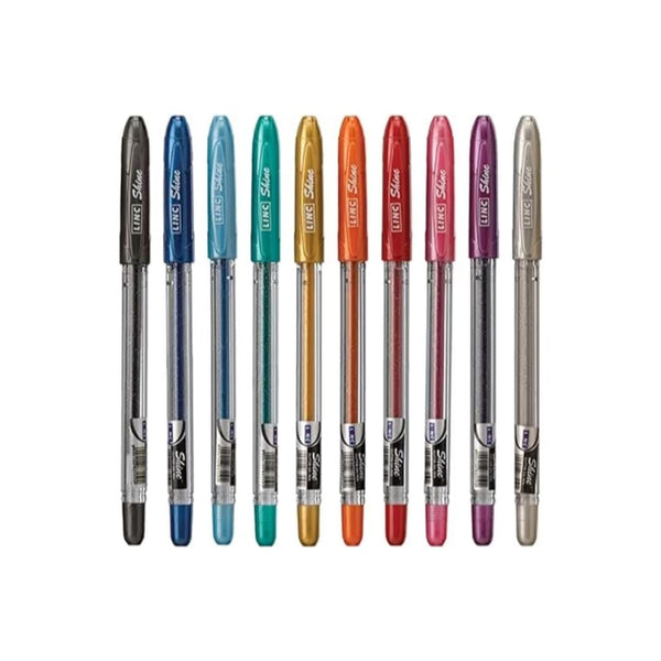 10-Pack Assorted Shine Glitter Gel Pen