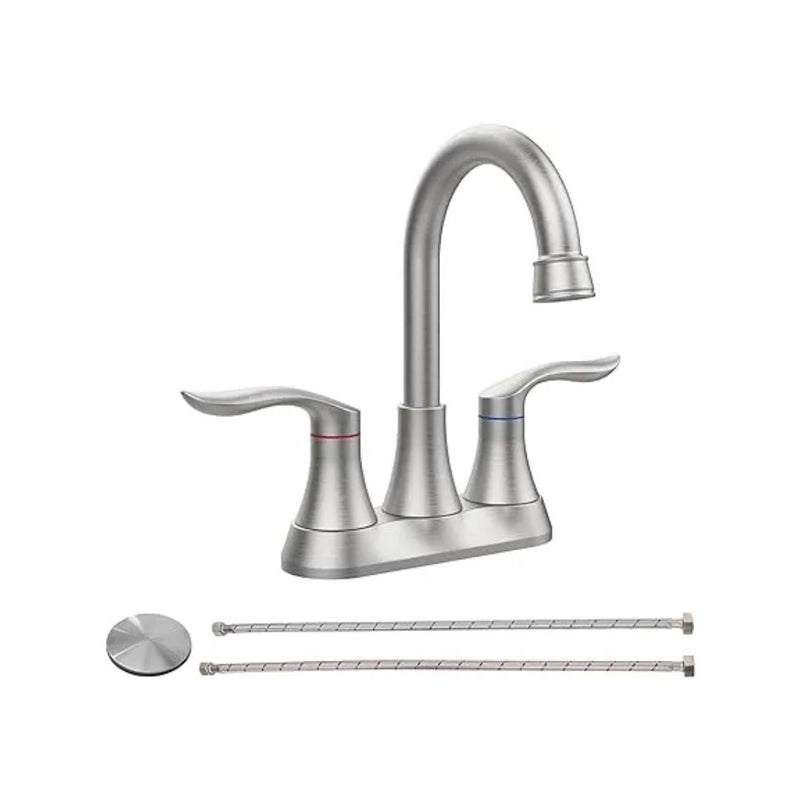 Bathroom Faucet Brushed Nickel with Pop-up Drain
