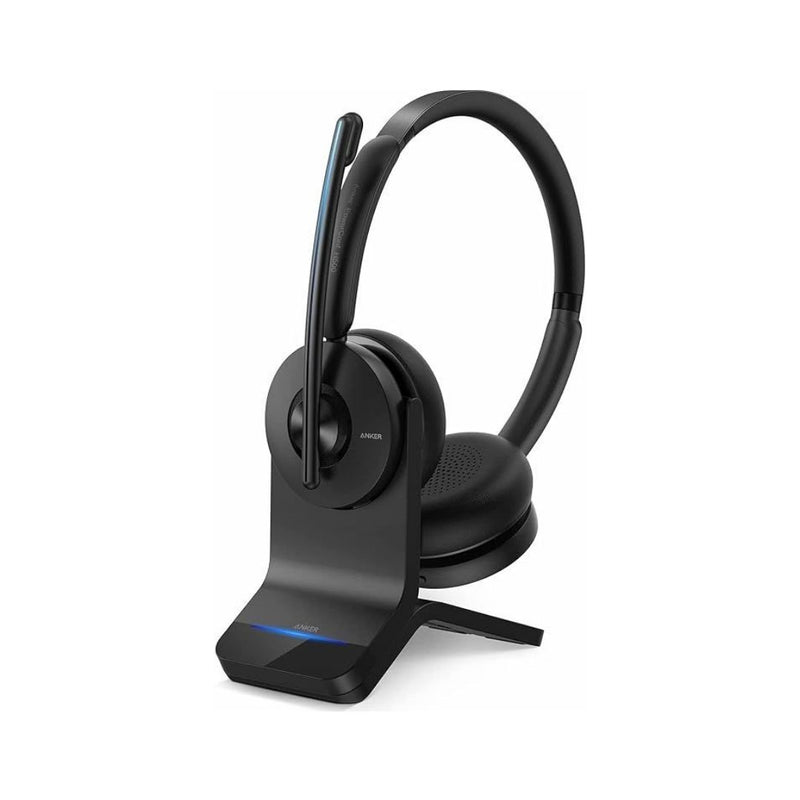 Anker PowerConf H500 with Charging Stand, Bluetooth Dual-Ear Headset