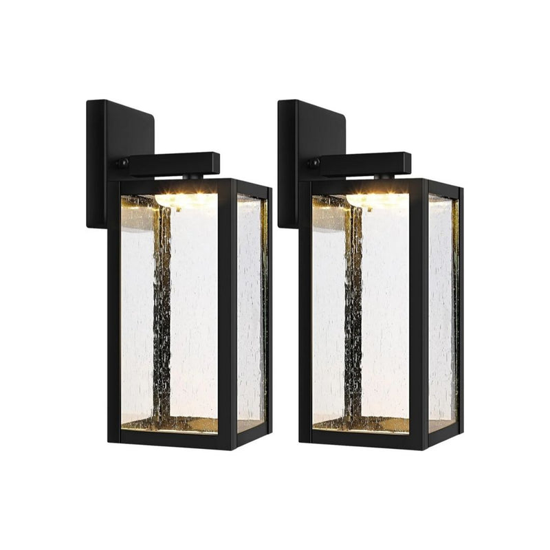 2-Pack LED Outdoor Light Fixture Wall Mount