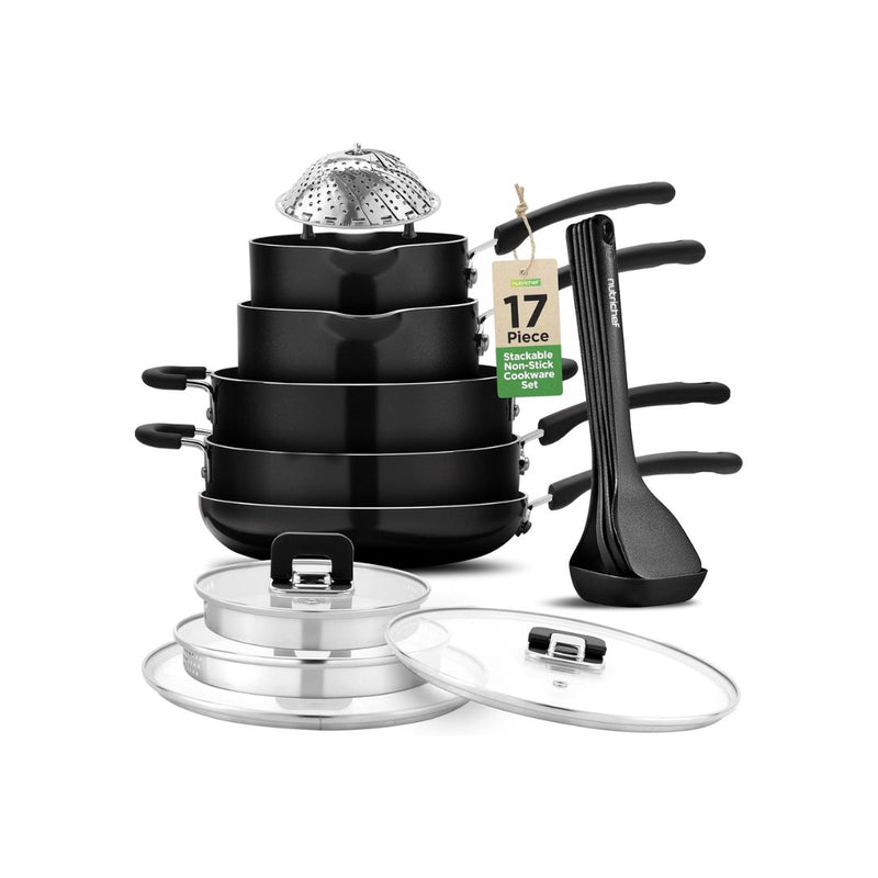 NutriChef Kitchenware Cookware 17-Piece Set