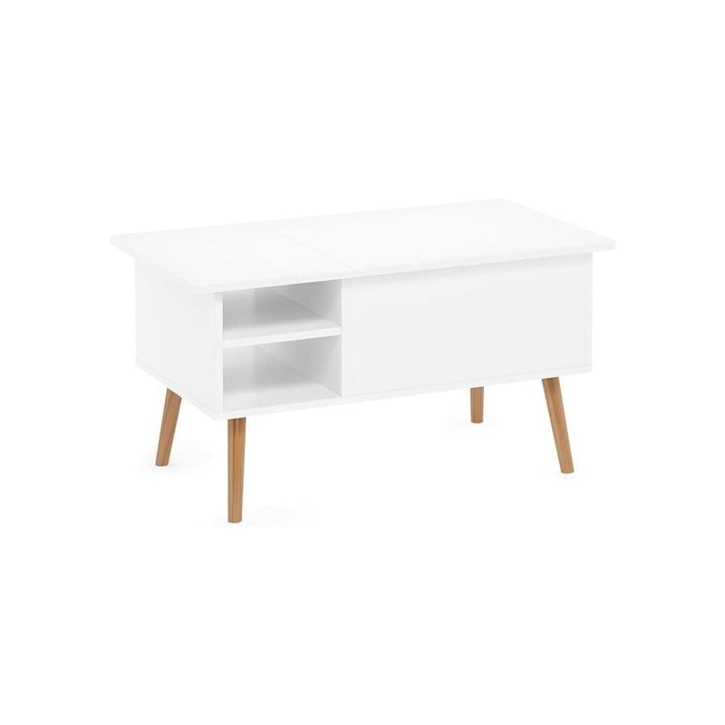 Furinno Jensen Living Room Wooden Leg Lift Top Coffee Table