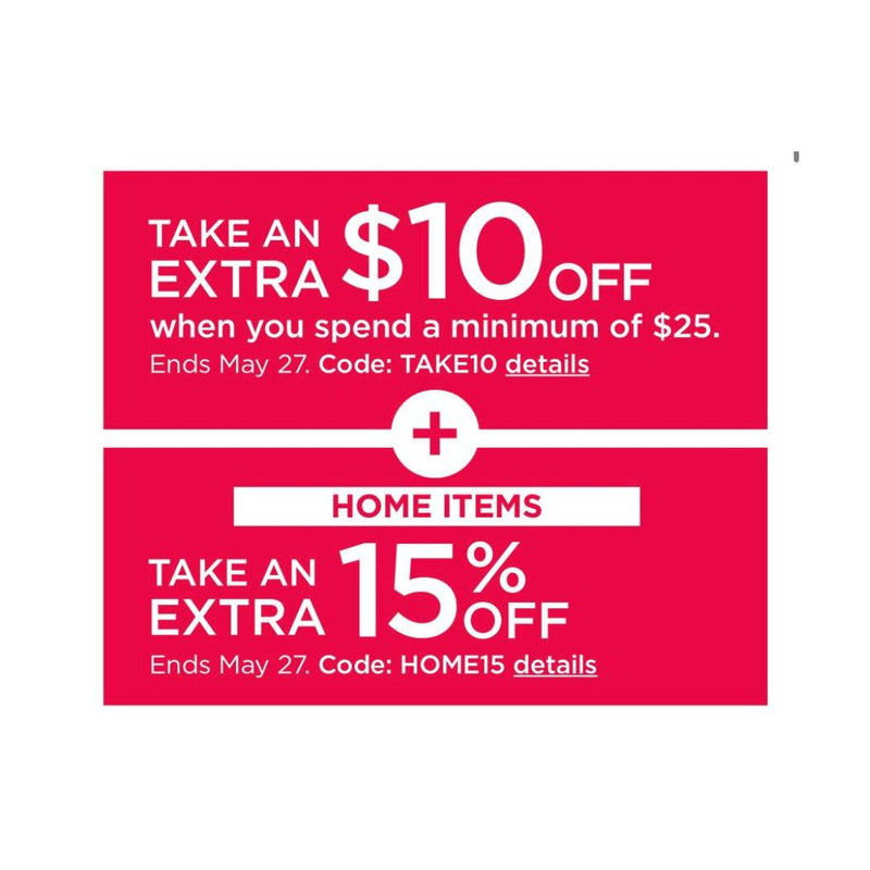 Kohls Memorial Day Sale: Extra $10 Off $25+ Order