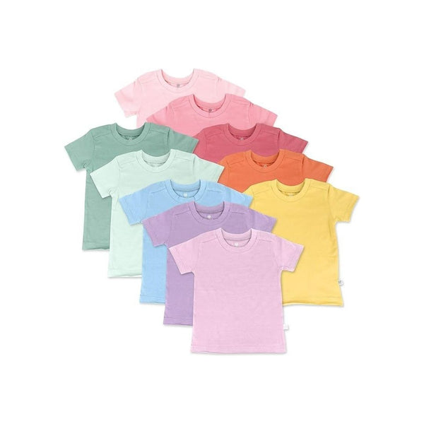10-Pack 100% Organic Cotton Short Sleeve T-Shirts
