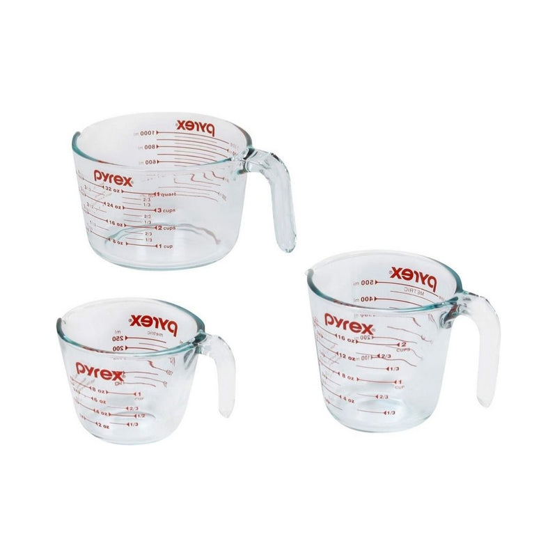 Pyrex 3-Piece Glass Measuring Cup Set