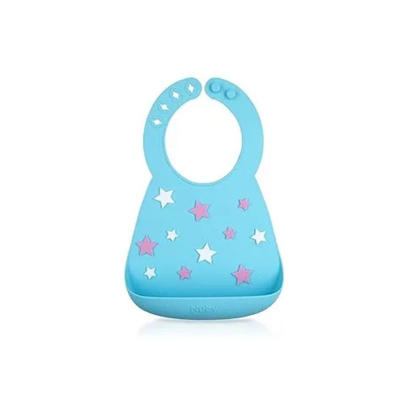 Nuby 3D Soft Silicone Baby Bib with Scoop