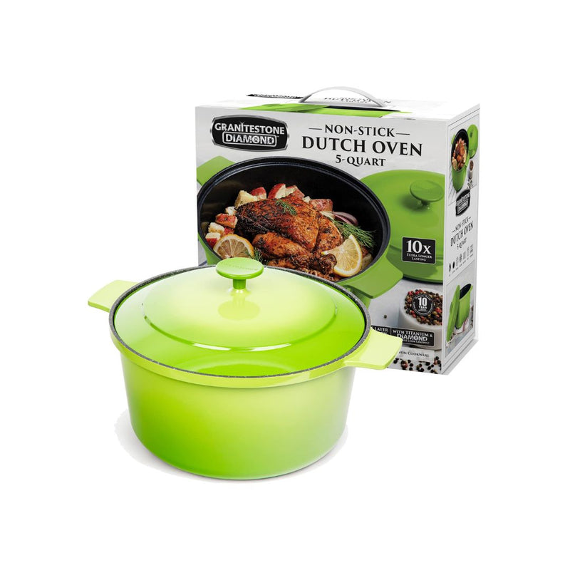 Granitestone Ultra Nonstick Enameled 5 Qt Dutch Oven