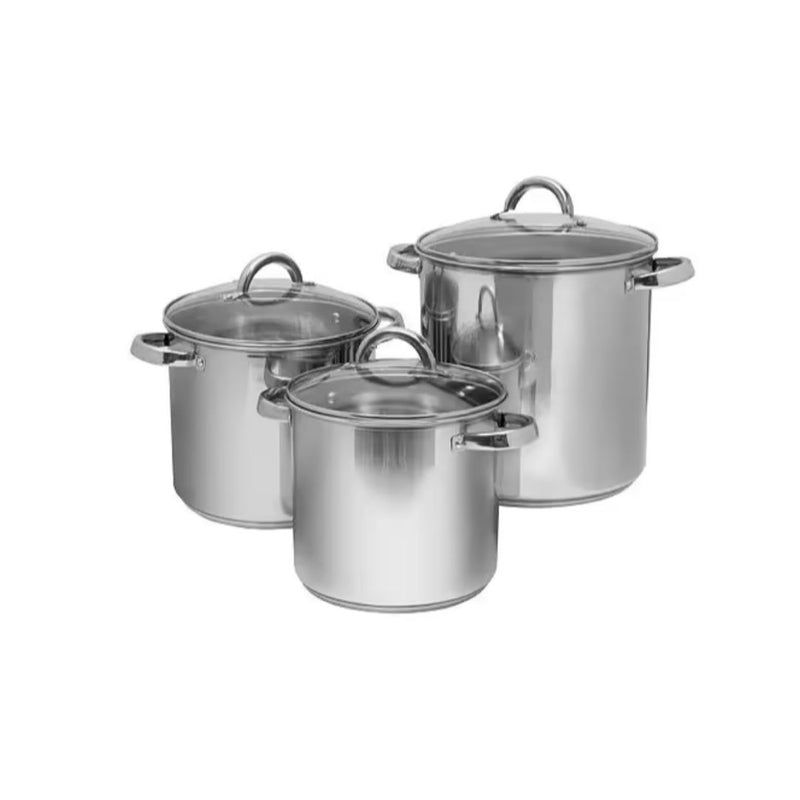3-Pc. Stainless Steel Stockpot Set