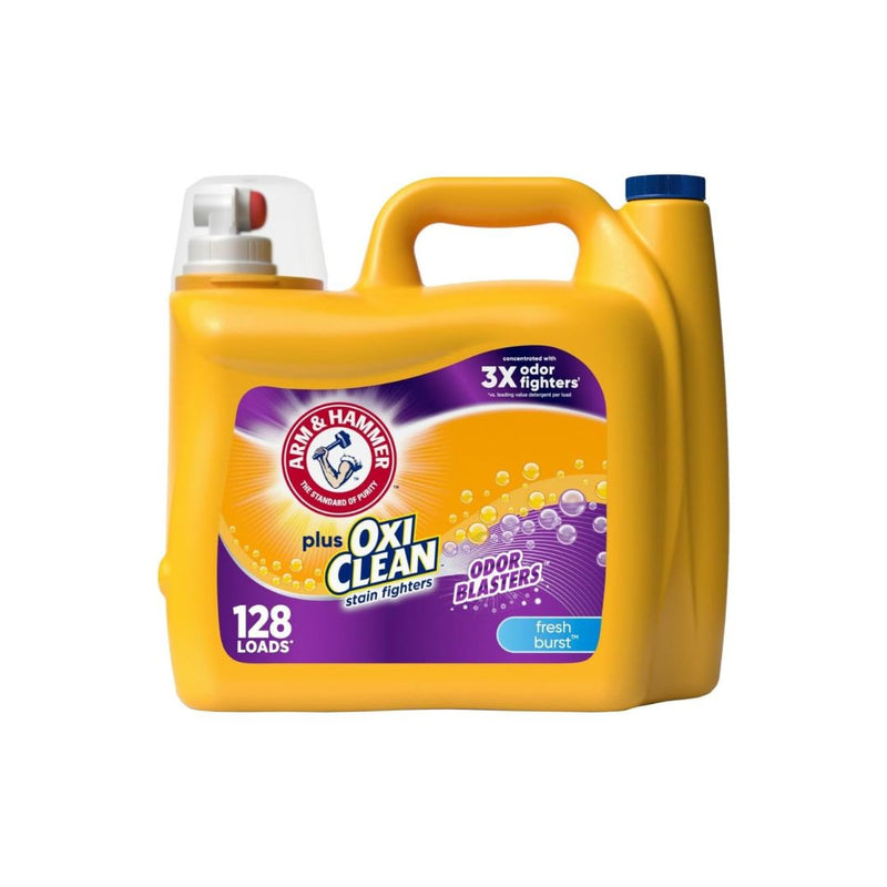 128 Loads Arm & Hammer Plus OxiClean Liquid Laundry Detergent, Fresh Burst, 166.5 fl oz