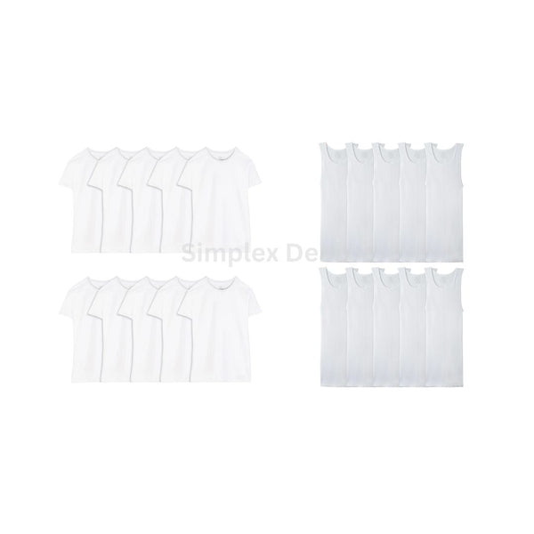 10-Pack Fruit of the Loom Men’s Undershirts (Tank or Crew)