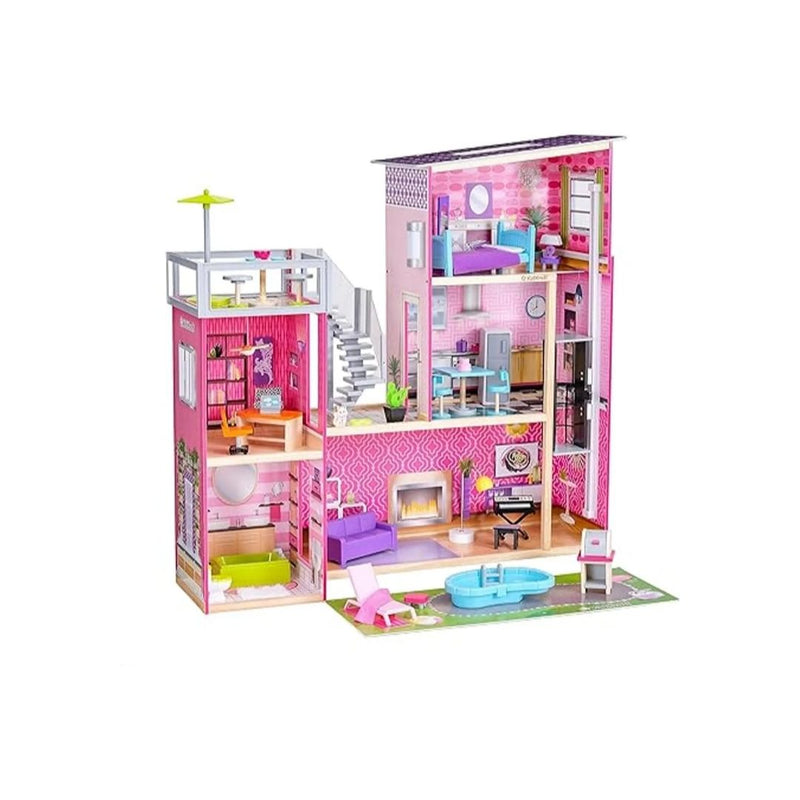 KidKraft Uptown Wooden Dollhouse with 36 Accessories