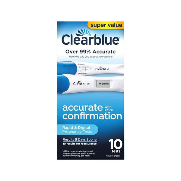 10-Count Clearblue Pregnancy Test Combo Pack