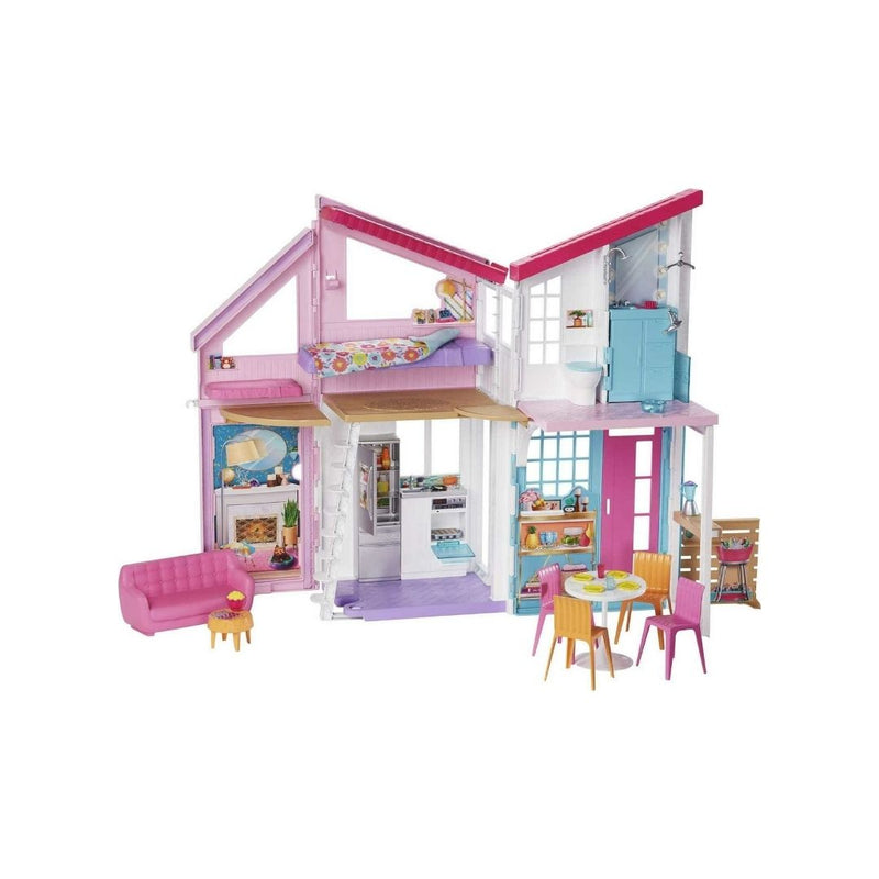Barbie Malibu House Dollhouse Playset with 25+ Furniture and Accessories (6 Rooms)