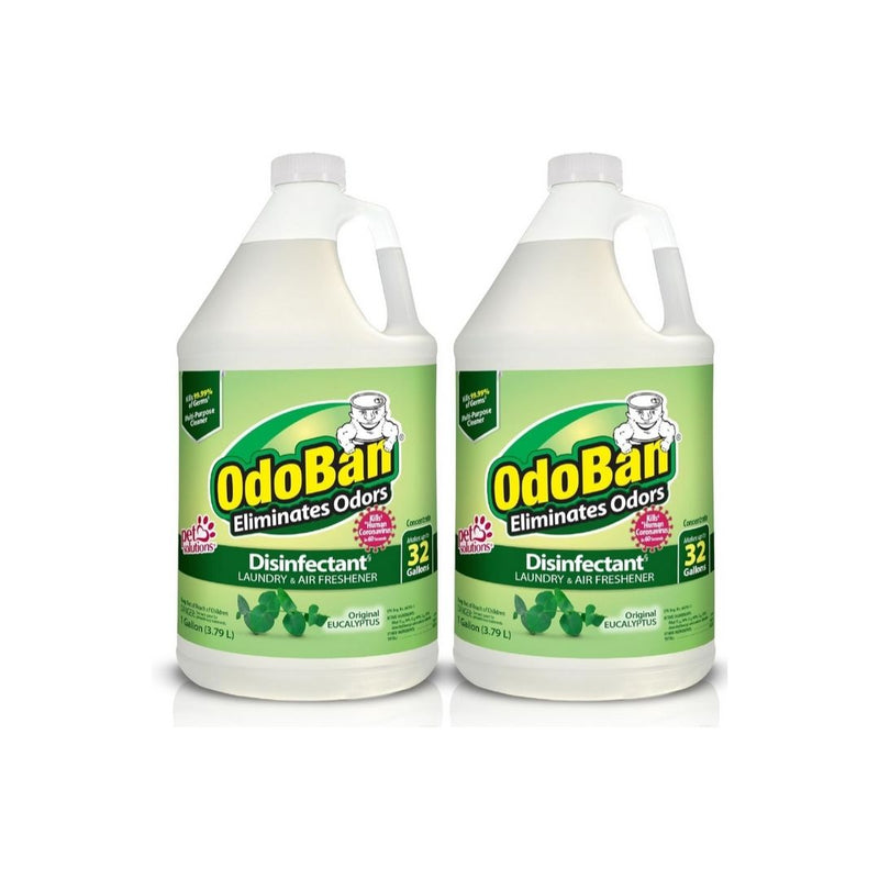 2 Bottles Of OdoBan Eucalyptus Scent Disinfectant Concentrate