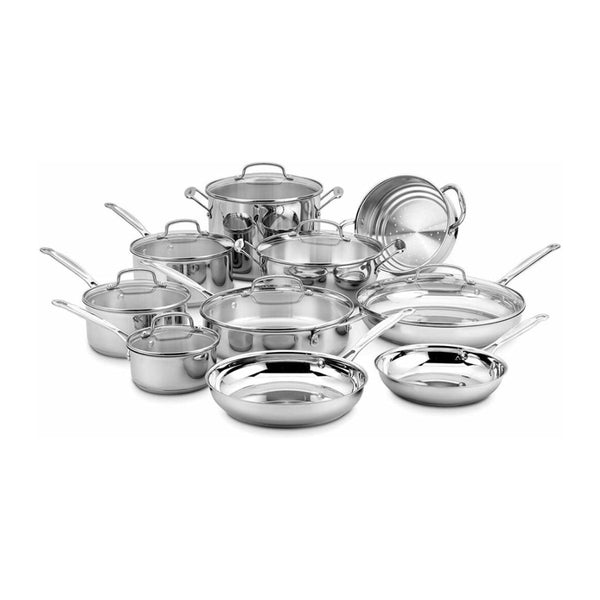 Cuisinart Chef’s Classic Steel Collection 17-Piece Cookware Set