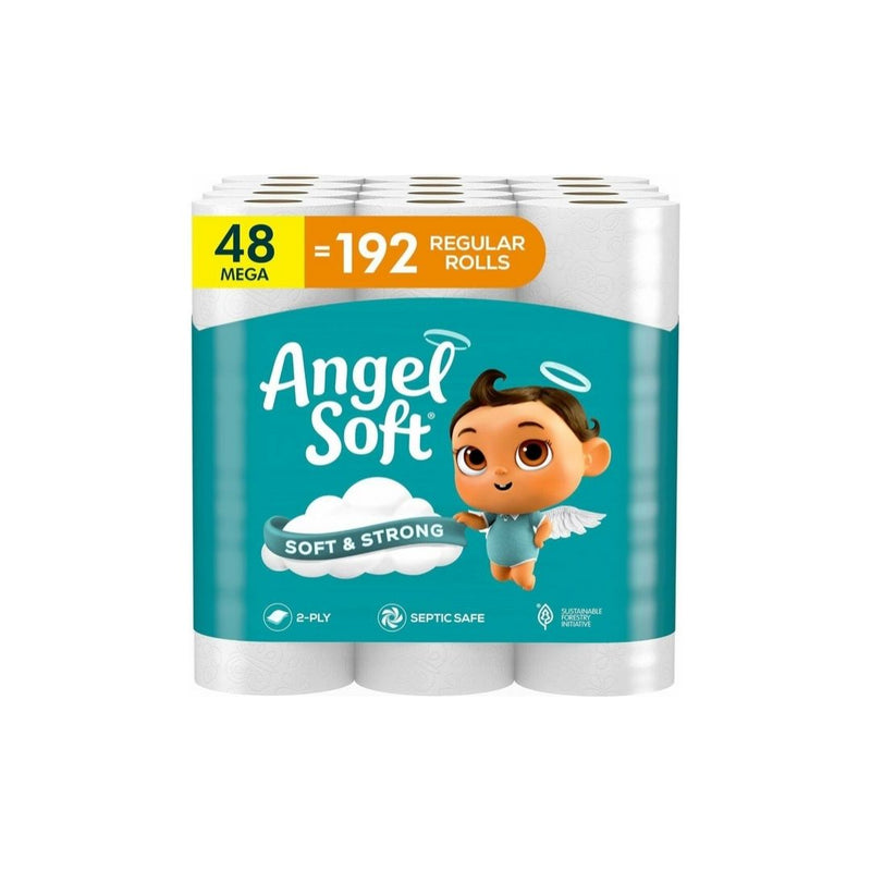 Angel Soft Toilet Paper (48 Mega Rolls = 192 Regular Rolls) + Get $7 Amazon Credit!
