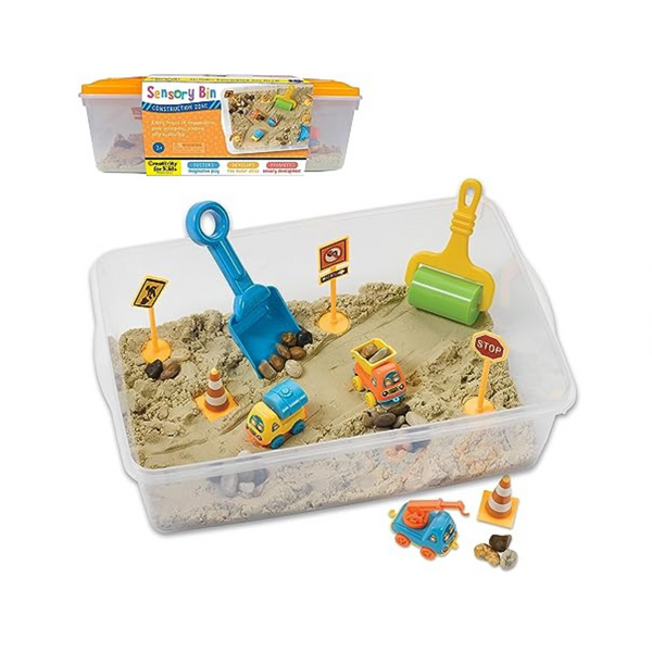 Creativity for Kids Sensory Bin: Construction Zone Playset