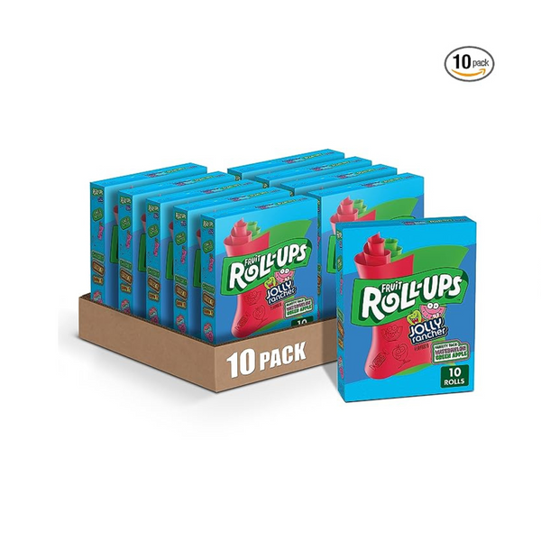 10-Packs Of 10-Ct Fruit Roll-Ups Fruit Flavored Snacks, Jolly Rancher, Variety Pack