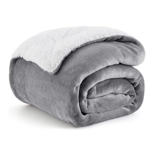 Sherpa Fleece Throw Blanket