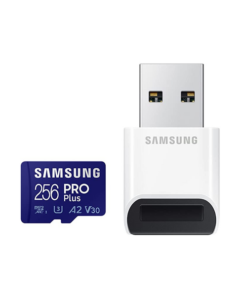 SAMSUNG PRO Plus microSD Memory Card + Reader, 256GB MicroSDXC