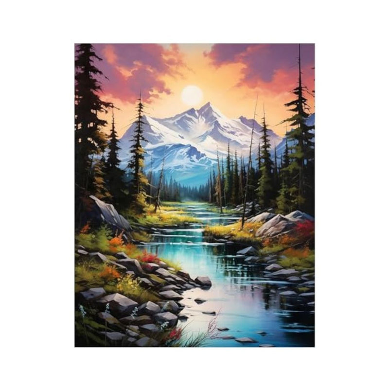 5D Diamond Mountain Painting Kit
