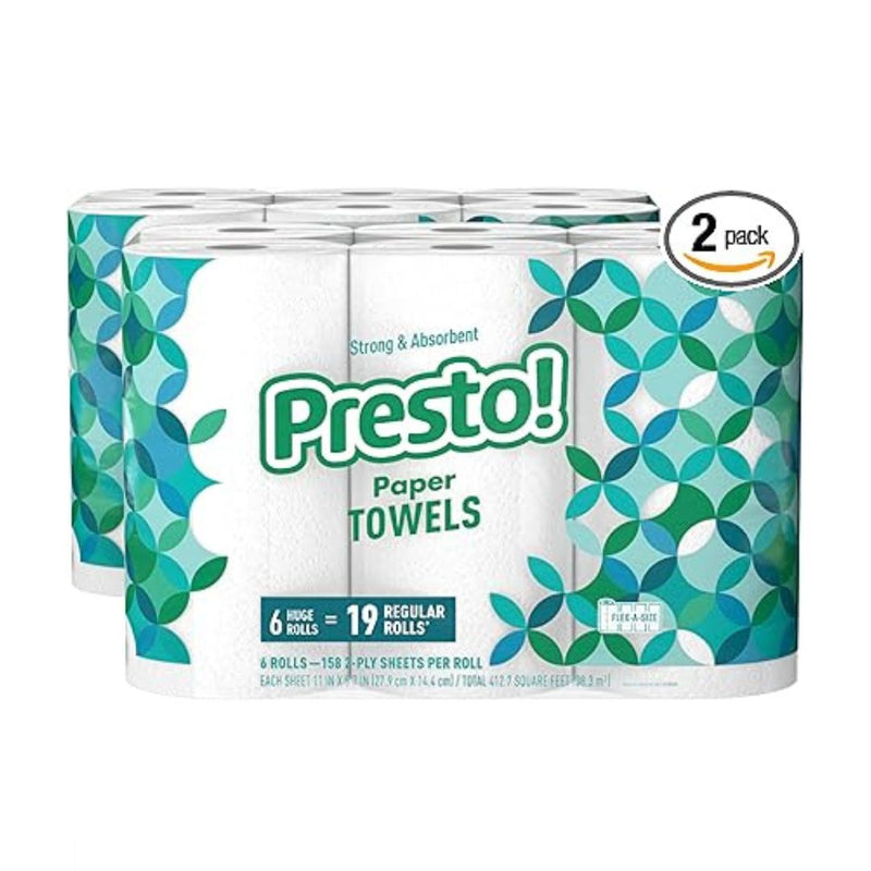 12 Big Rolls (38 Regular Rolls) Presto! Paper Towels