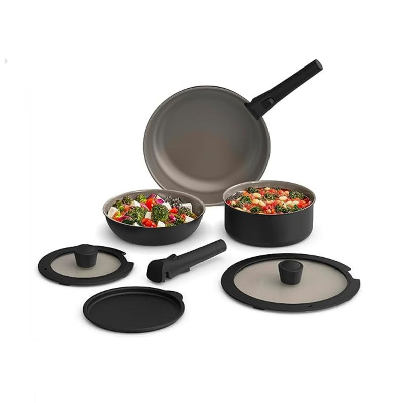 8-Piece bella Removable Handle Cookware Set