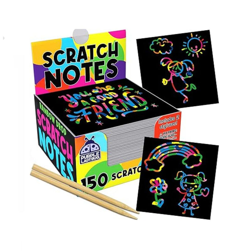 150-Count Rainbow Scratch Art Mini Notes