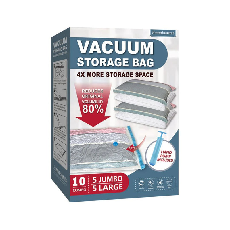 10 Pack Vacuum Storage Bags for Clothes & Bedding