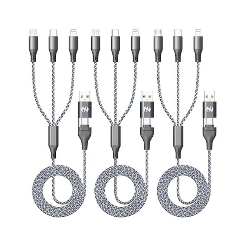 3-Pack 3 in 1 Multi Charging Cable