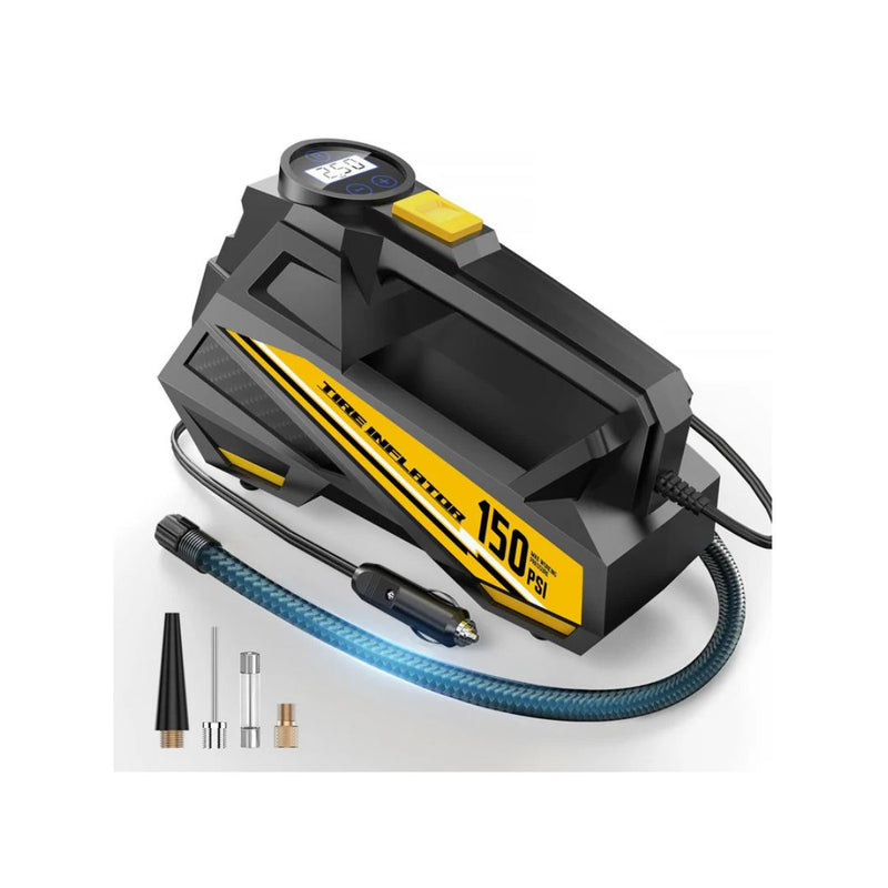 Portable Tire Inflator with Digital Gauge & Light