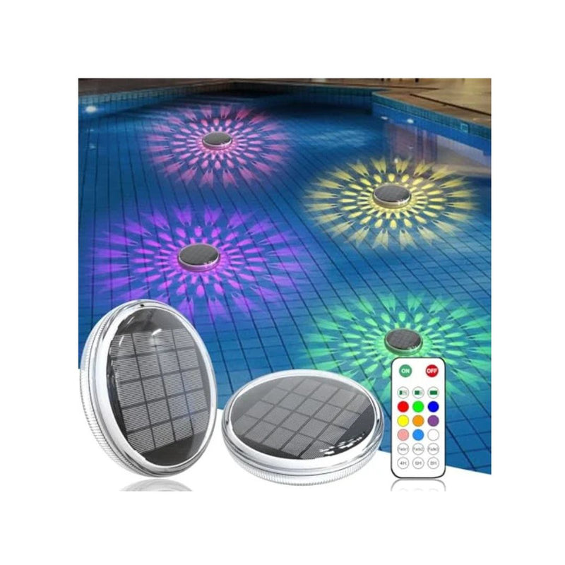 2-Pack Solar Rechargeable Floating Pool Lights