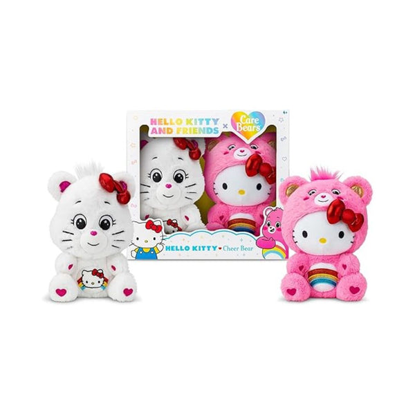 Care Bears Hello Kitty Loves Cheer Bear 10-inch