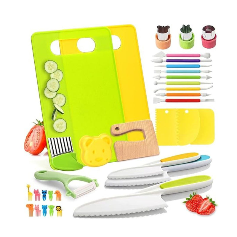 34 Piece Montessori Kitchen Toy Set