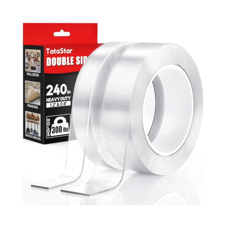 2 Rolls Double Sided Heavy Duty Mounting Tape 20ft
