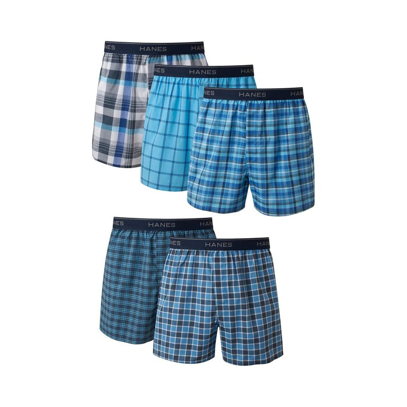 5-Pack Hanes Men’s Tagless Boxer Underwear