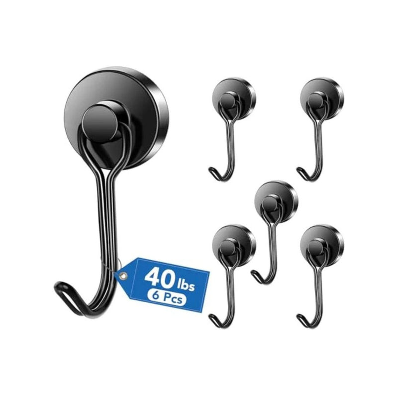 6 Heavy Duty Magneic Hooks