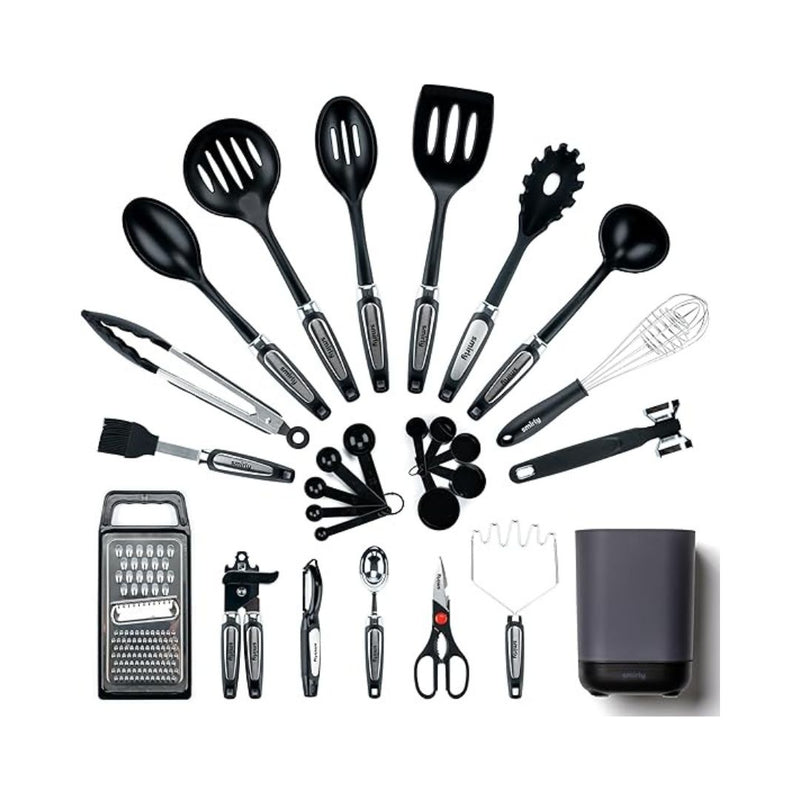 37-Piece Silicone Kitchen Utensils Set & Holder