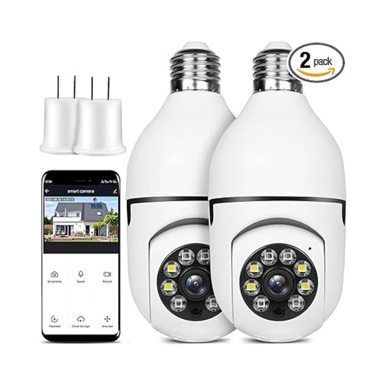 2-Pack Light Bulb Security Camera